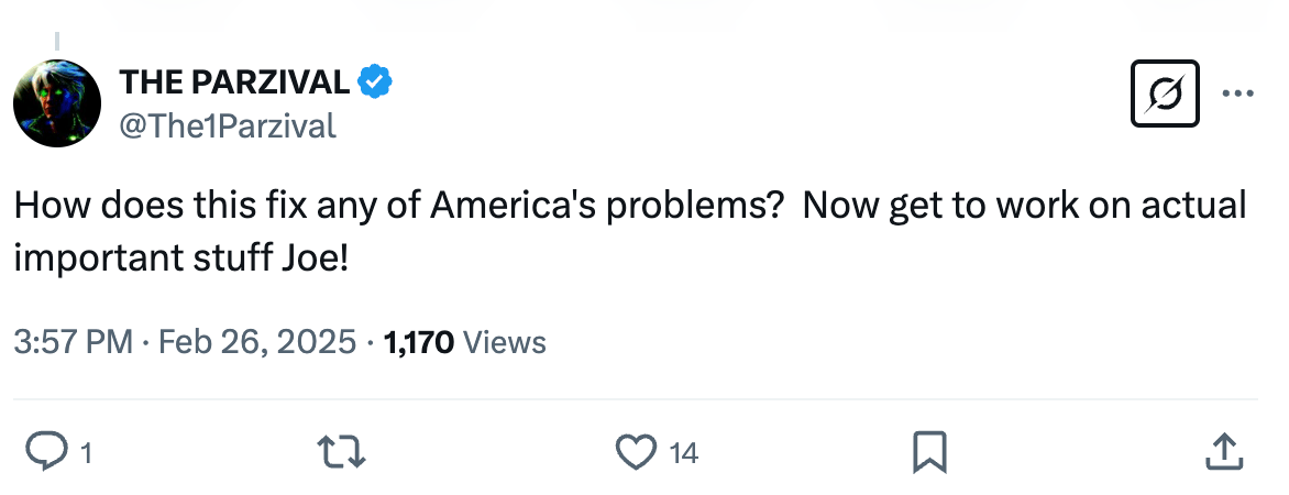 X post about $250 Trump bill